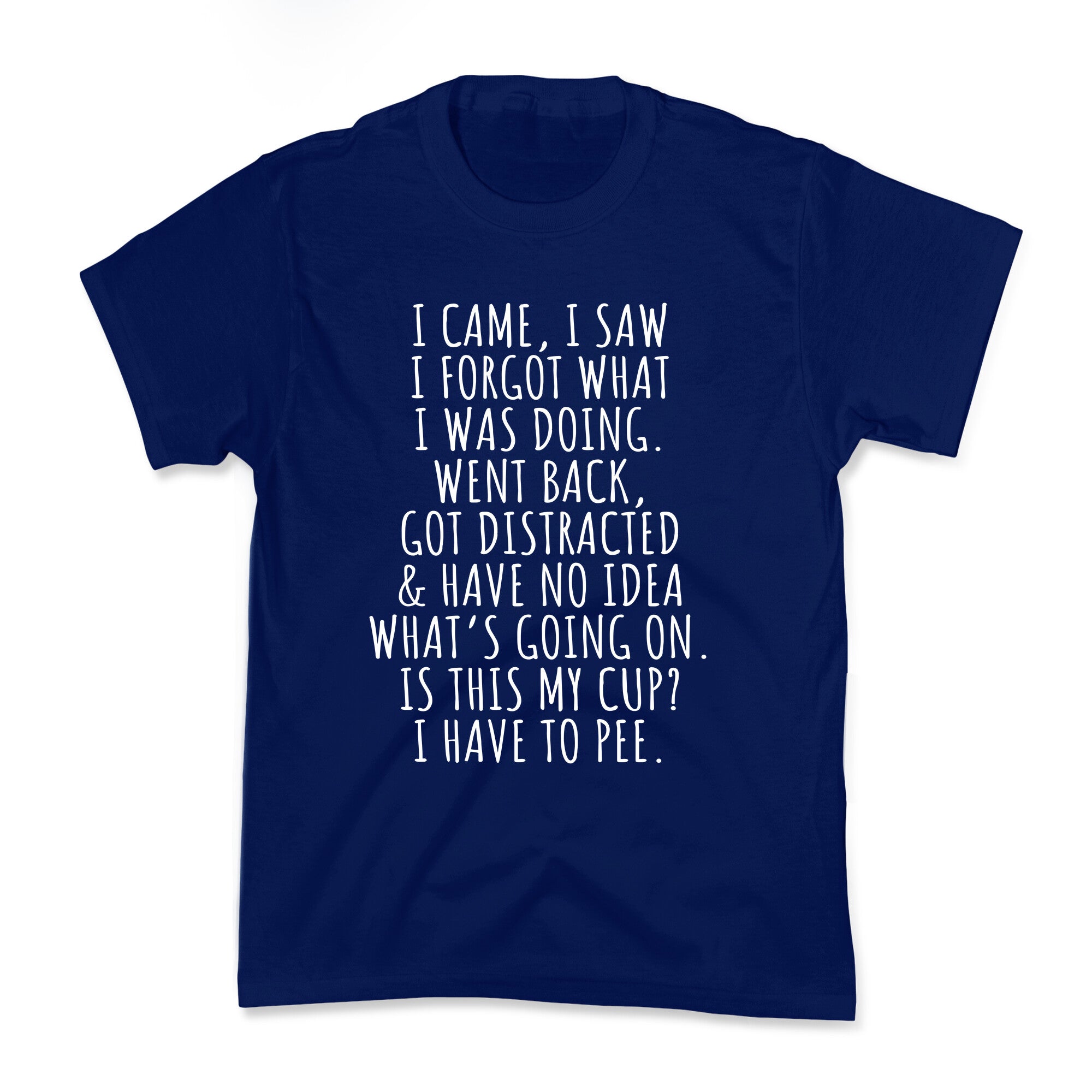 I Came I Saw I Forgot What I Was Doing Kids Tee